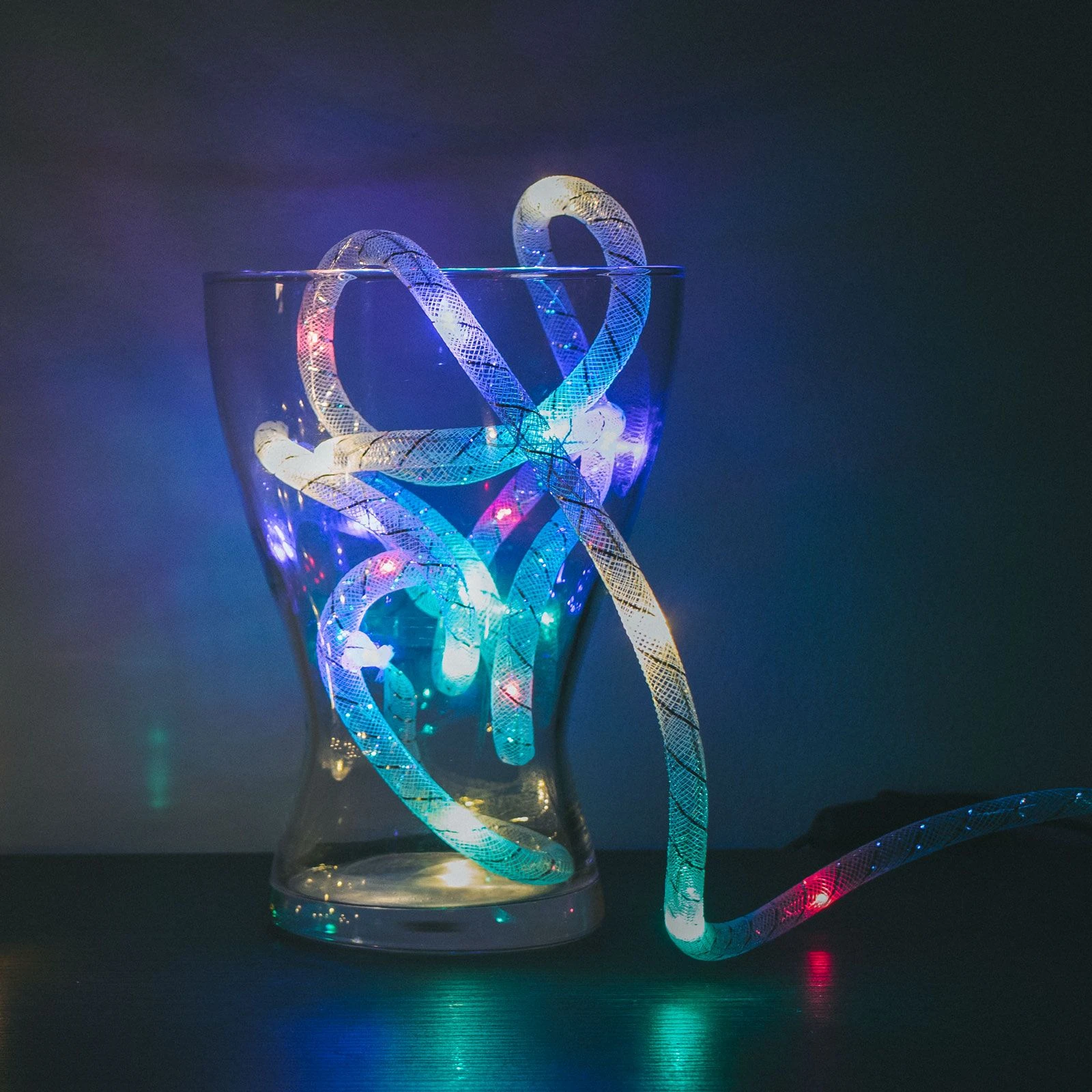 Fényfüzér multicolor 2m 2xAA