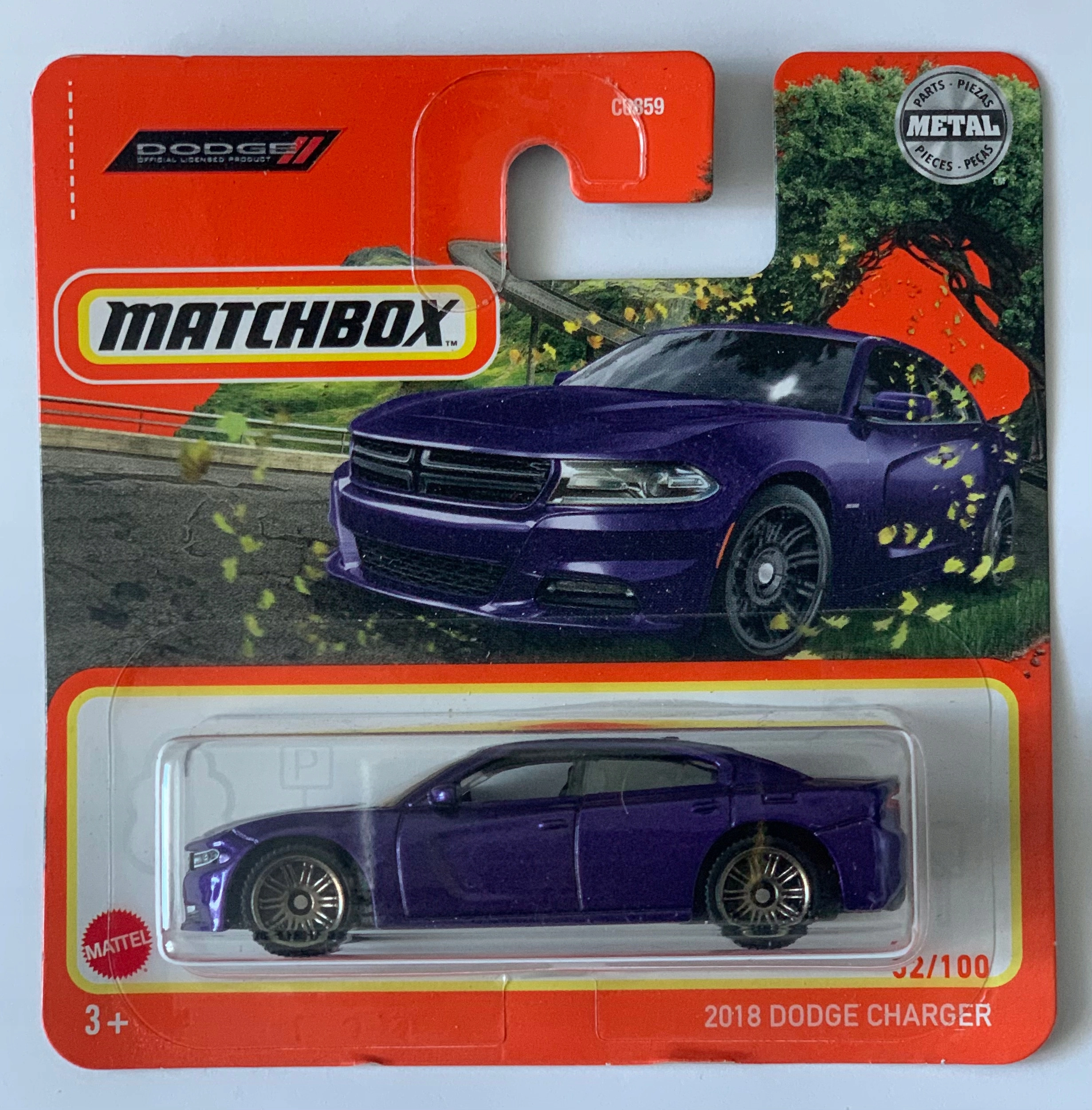 Matchbox Dodge Charger lila fém
