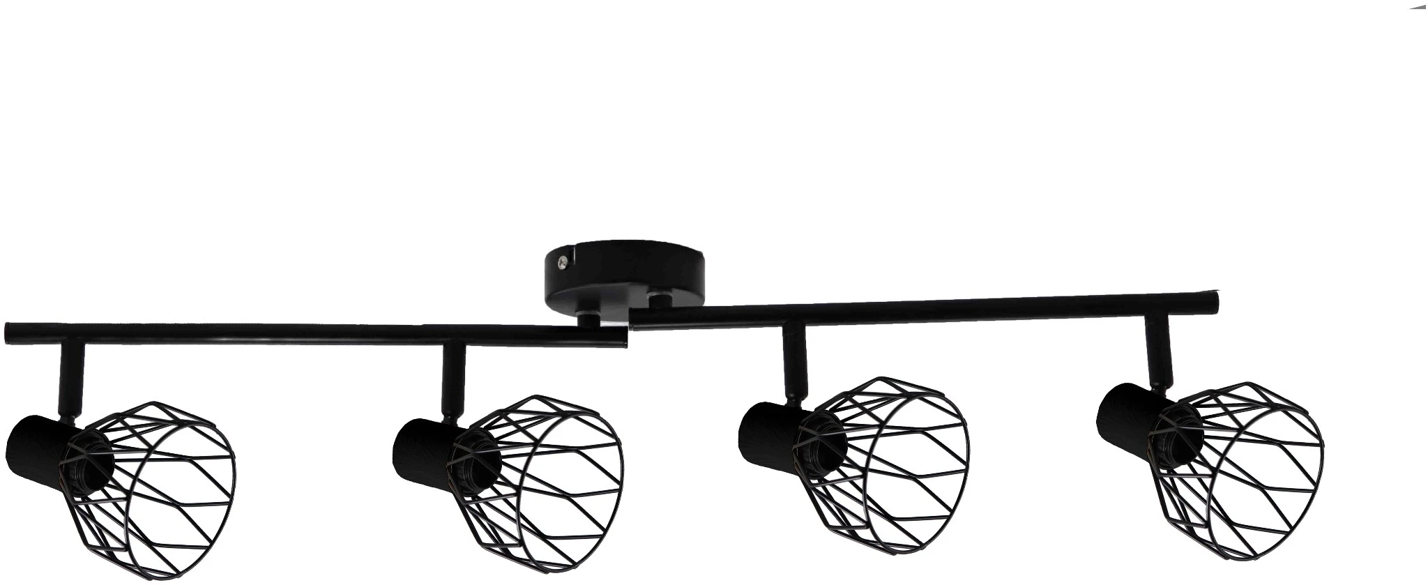 Avide Mennyezeti Lámpa Ivy 4xE14 Foglalattal Fekete | KÜLÖN CSOMAG |