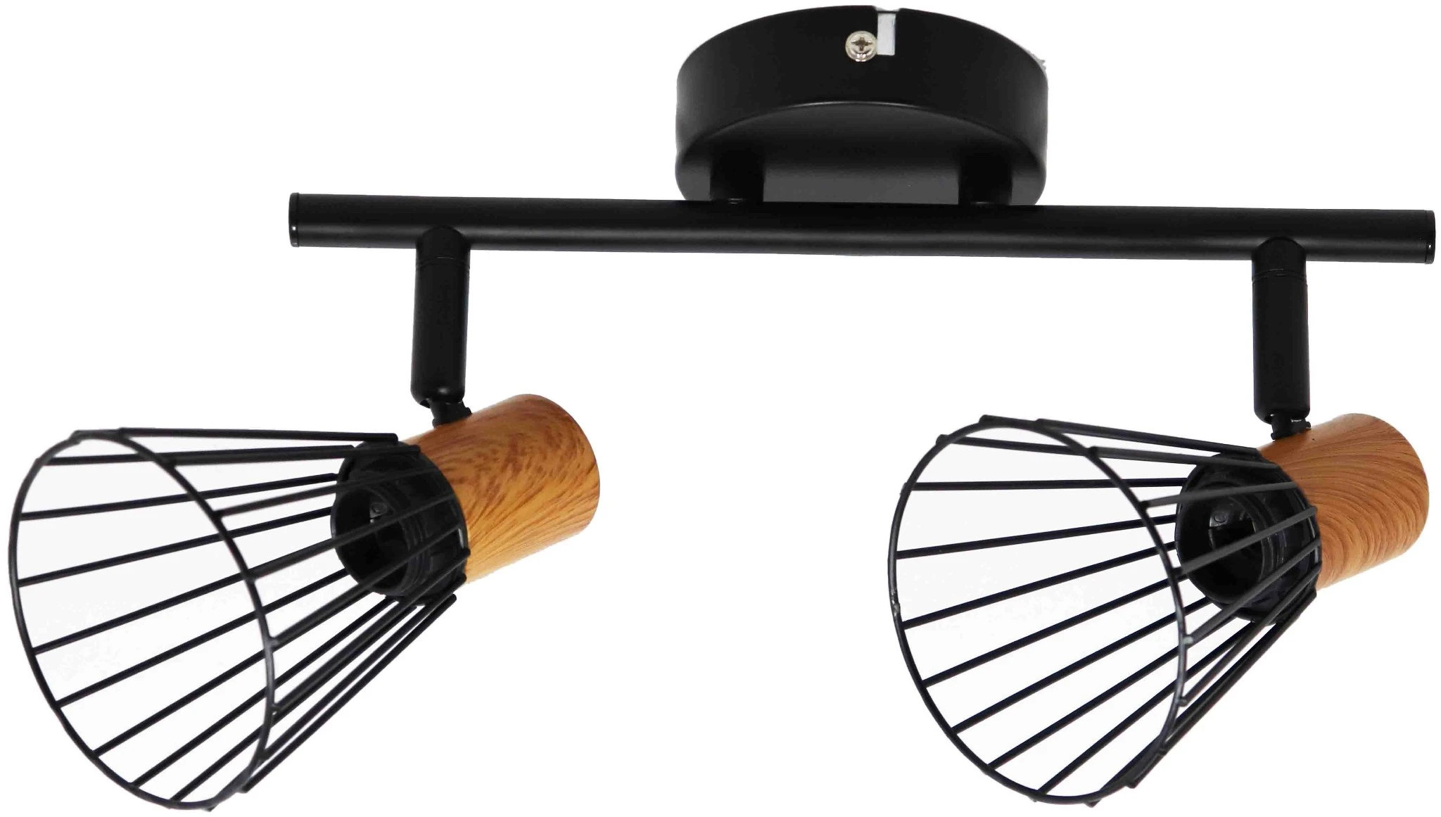 Avide Mennyezeti Lámpa Luna 2xE14 Foglalattal Fekete | KÜLÖN CSOMAG |