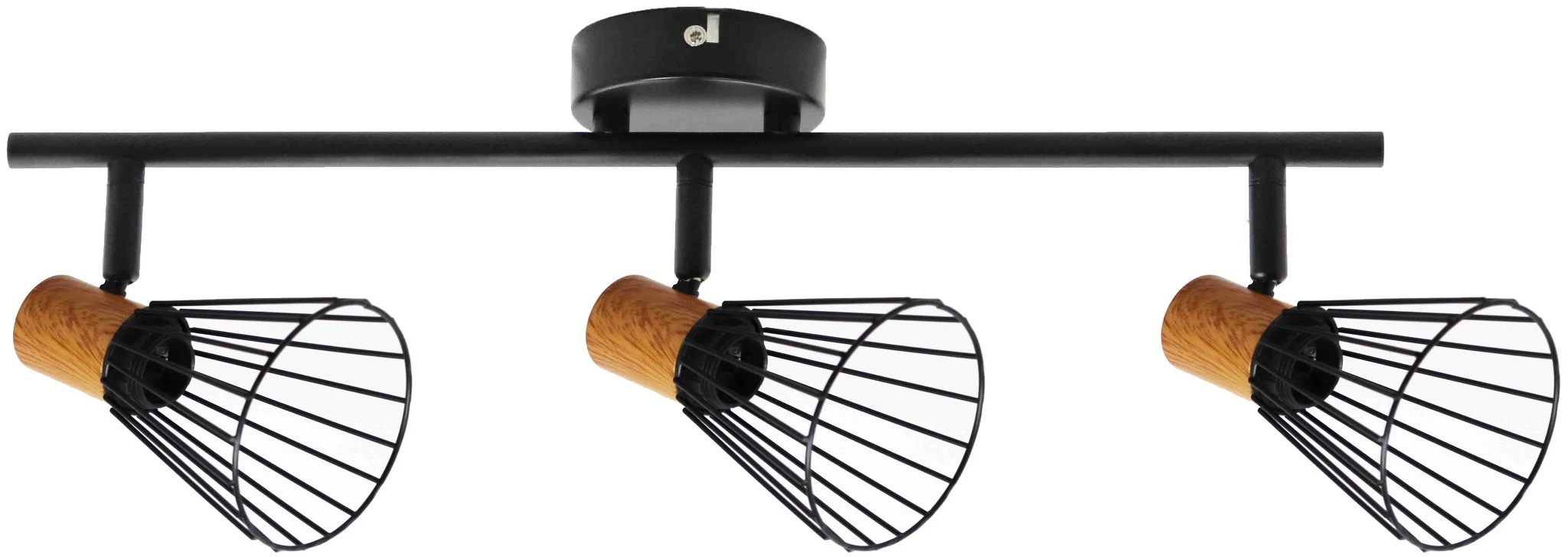 Avide Mennyezeti Lámpa Luna 3xE14 Foglalattal Fekete | KÜLÖN CSOMAG |