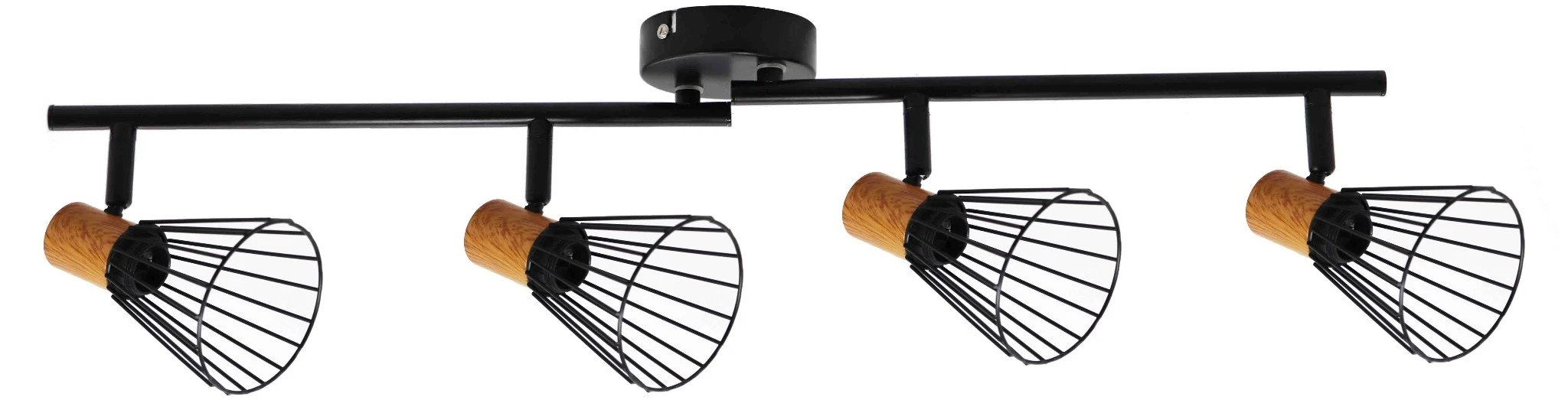 Avide Mennyezeti Lámpa Luna 4xE14 Foglalattal Fekete | KÜLÖN CSOMAG |