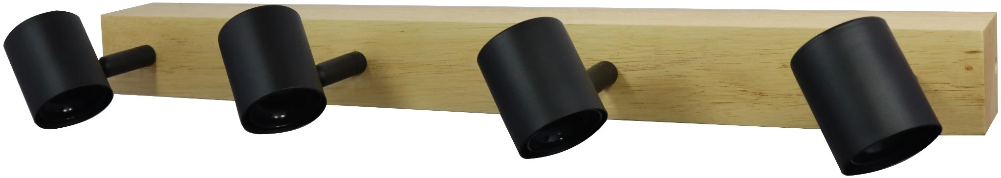 Avide Mennyezeti Lámpa Madeline 4xE27 Foglalattal Fa/Fekete | KÜLÖN CSOMAG |