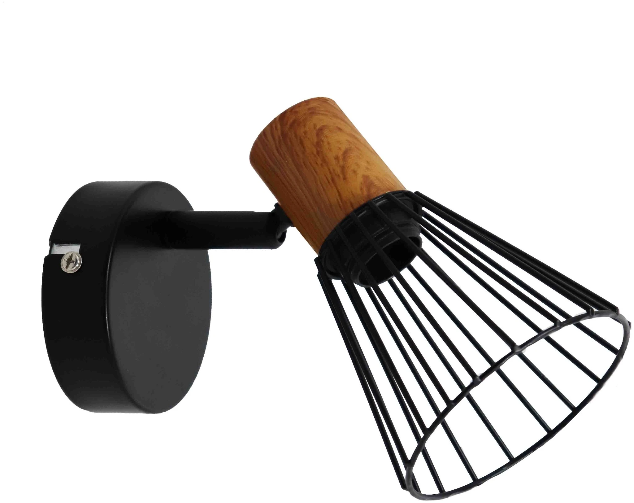 Avide Fali Lámpa Luna 1xE14 Foglalattal Fekete | KÜLÖN CSOMAG |