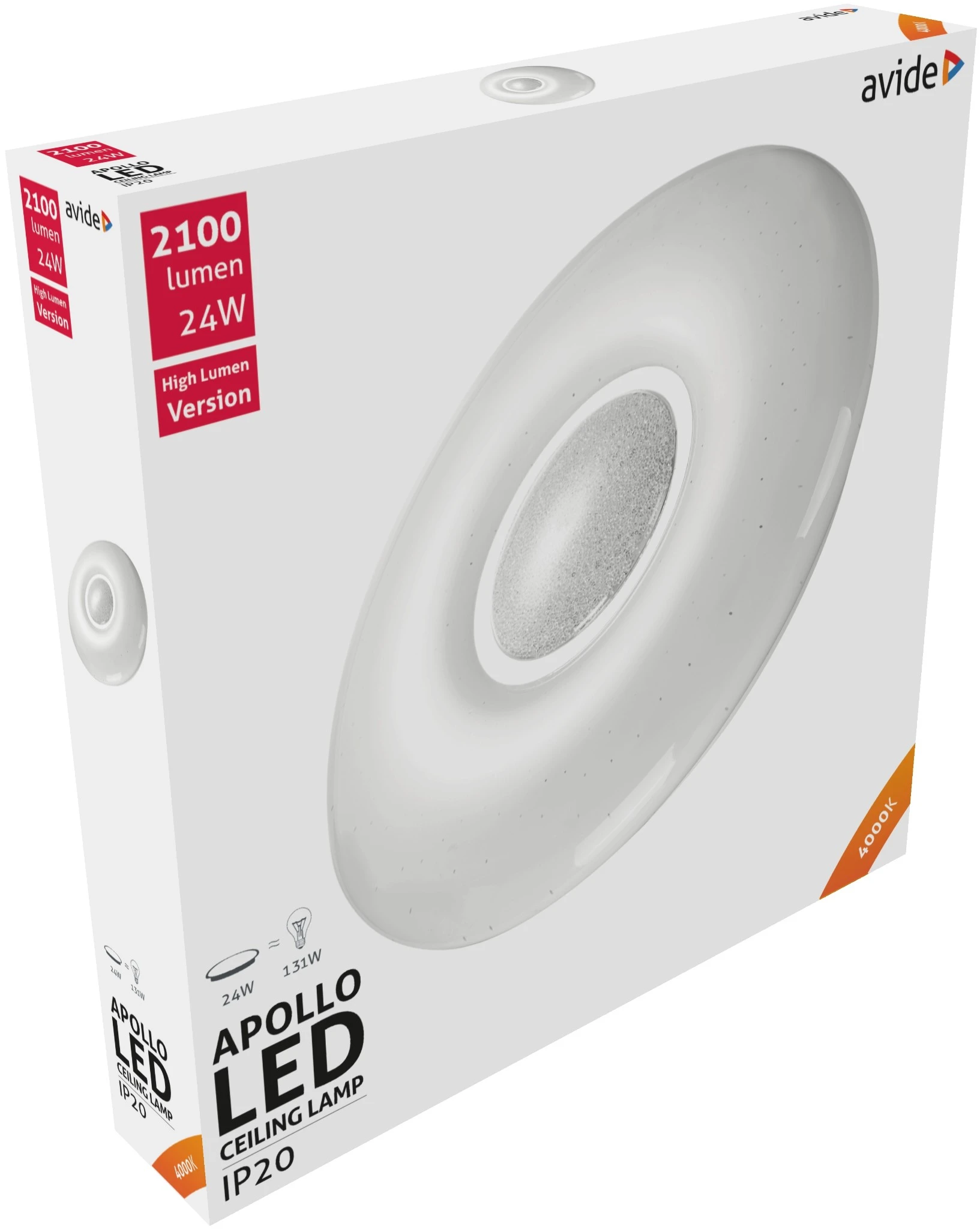 Avide LED Mennyezeti Lámpa Apollo 24W 410*70mm NW 4000K | KÜLÖN CSOMAG |