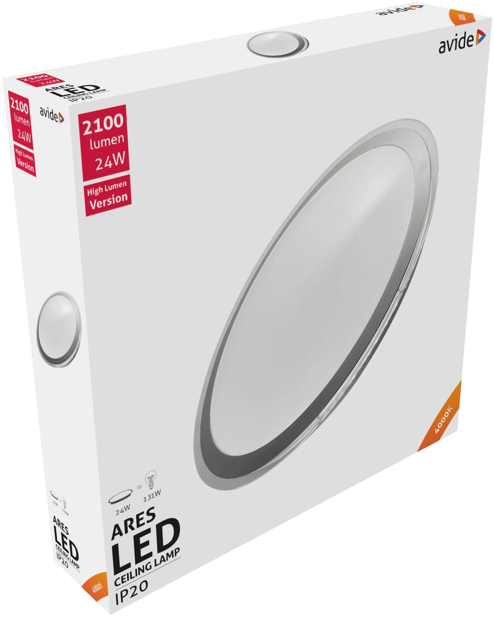 Avide LED Mennyezeti Lámpa Ares 24W 430*90mm NW 4000K | KÜLÖN CSOMAG |