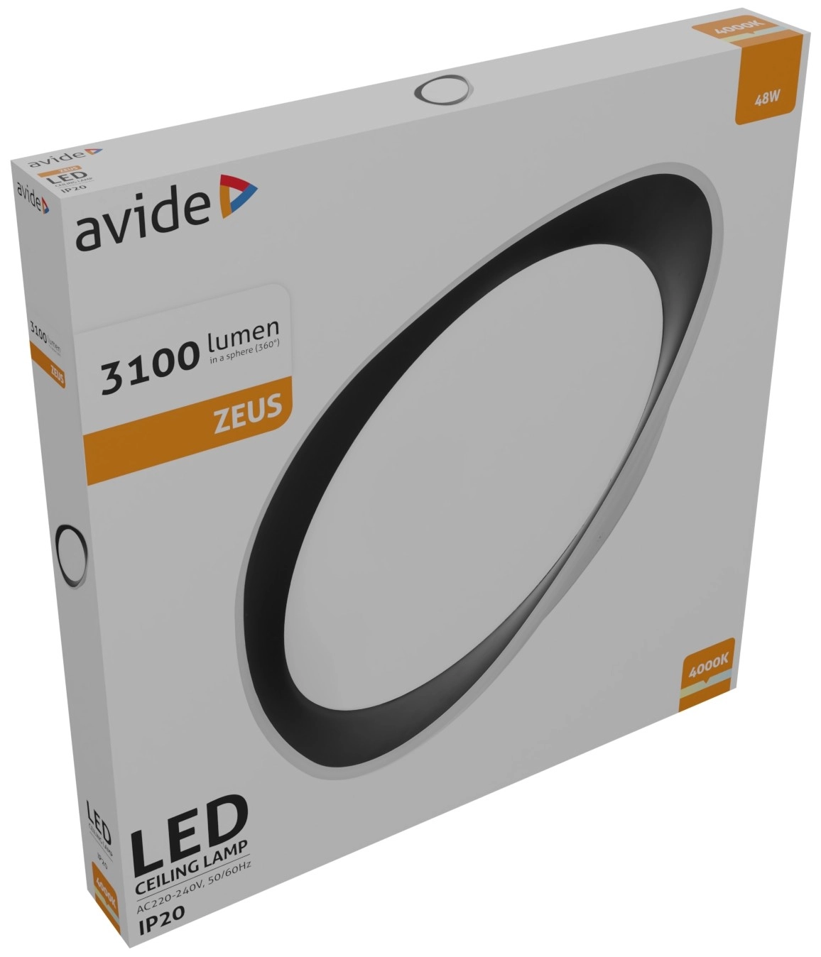 Avide LED Mennyezeti Lámpa Zeus 48W NW 4000K | KÜLÖN CSOMAG |