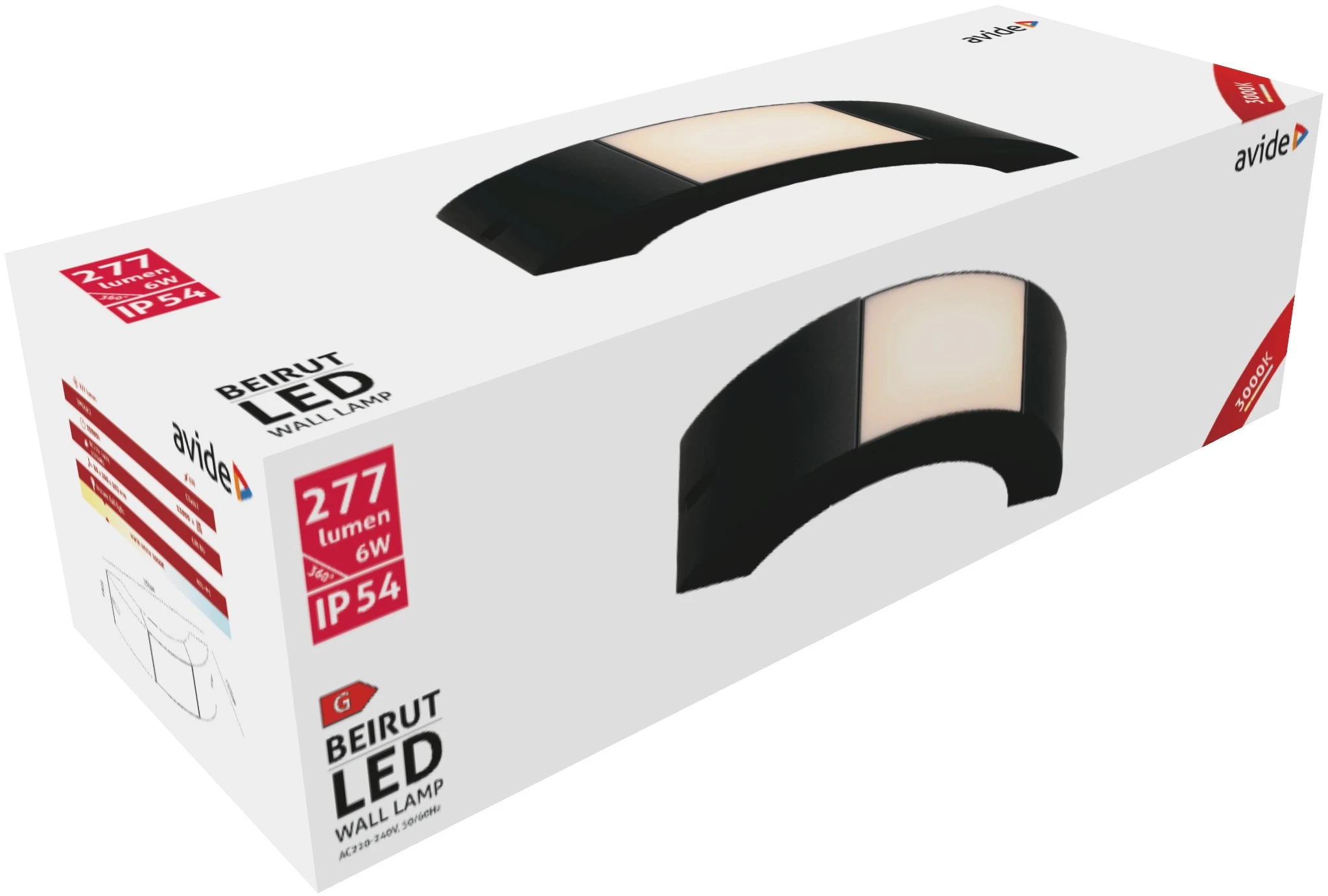 Avide kültéri fali lámpa Beirut 6W WW IP54 | KÜLÖN CSOMAG |