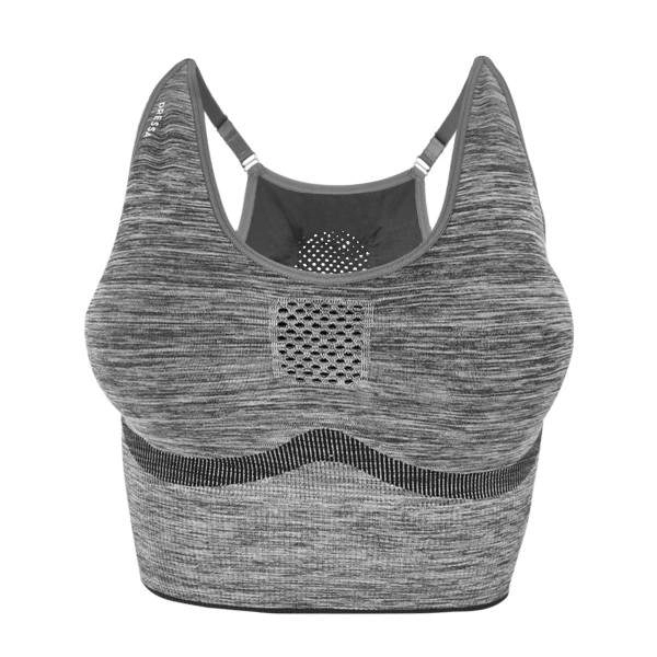Dressa Active seamless varrás nélküli állítható pántos női sportmelltartó – melírszürke | KÜLÖN CSOMAG |
