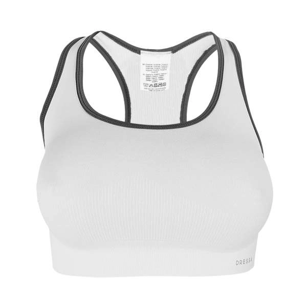 Dressa Active seamless varrás nélküli női top sportmelltartó – fehér | KÜLÖN CSOMAG |