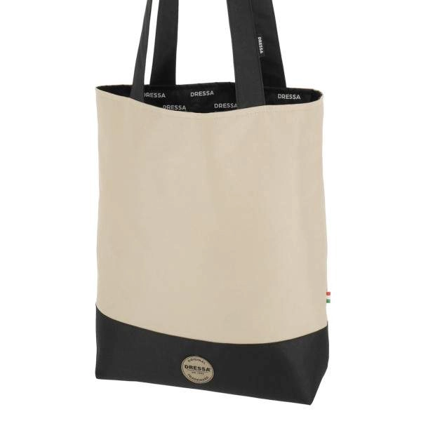 Dressa Bag női shopper táska cipzáros zsebbel – bézs | KÜLÖN CSOMAG |
