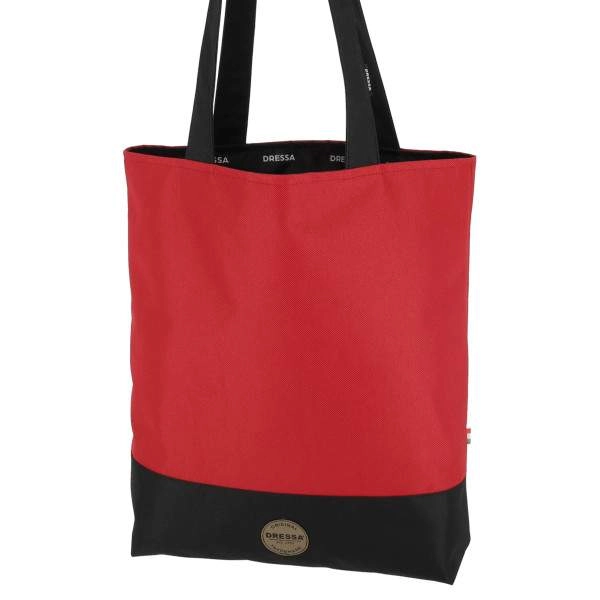 Dressa Bag női shopper táska cipzáros zsebbel – piros | KÜLÖN CSOMAG |