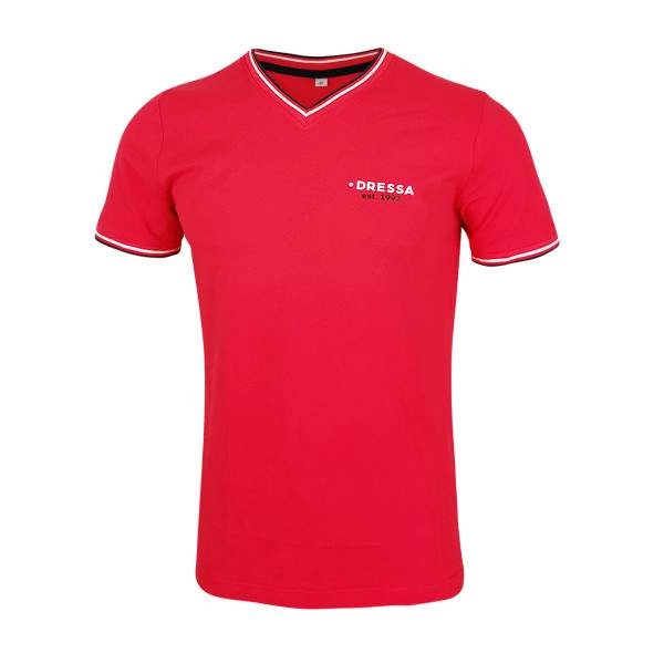 Dressa Collection V nyakú férfi piké póló – piros | KÜLÖN CSOMAG |
