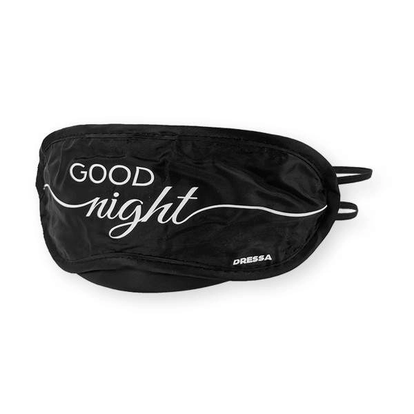 Dressa Home Good Night szemtakaró alvómaszk – fekete | KÜLÖN CSOMAG |