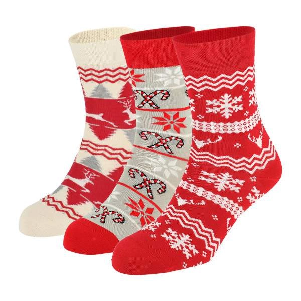 Dressa Xmas pamut karácsonyi mintás zokni csomag – 3 pár | KÜLÖN CSOMAG |