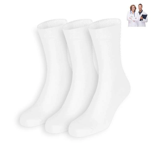 Dressa pamut gumi nélküli orvos zokni – fehér – 35-38 – 3 pár | KÜLÖN CSOMAG |