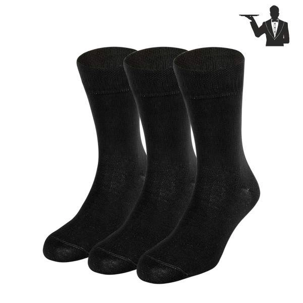 Dressa pamut gumi nélküli pincér zokni – fekete – 35-38 – 3 pár | KÜLÖN CSOMAG |