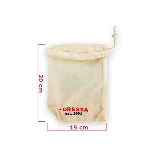 Dressa Shopping összehúzható biopamut textil szütyő – kicsi | KÜLÖN CSOMAG |