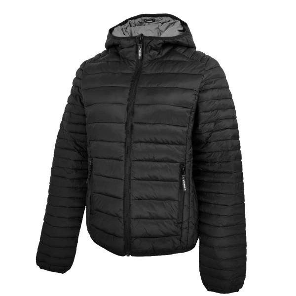 Dressa Sport steppelt női könnyű tokba hajtható kapucnis dzseki – fekete | KÜLÖN CSOMAG |
