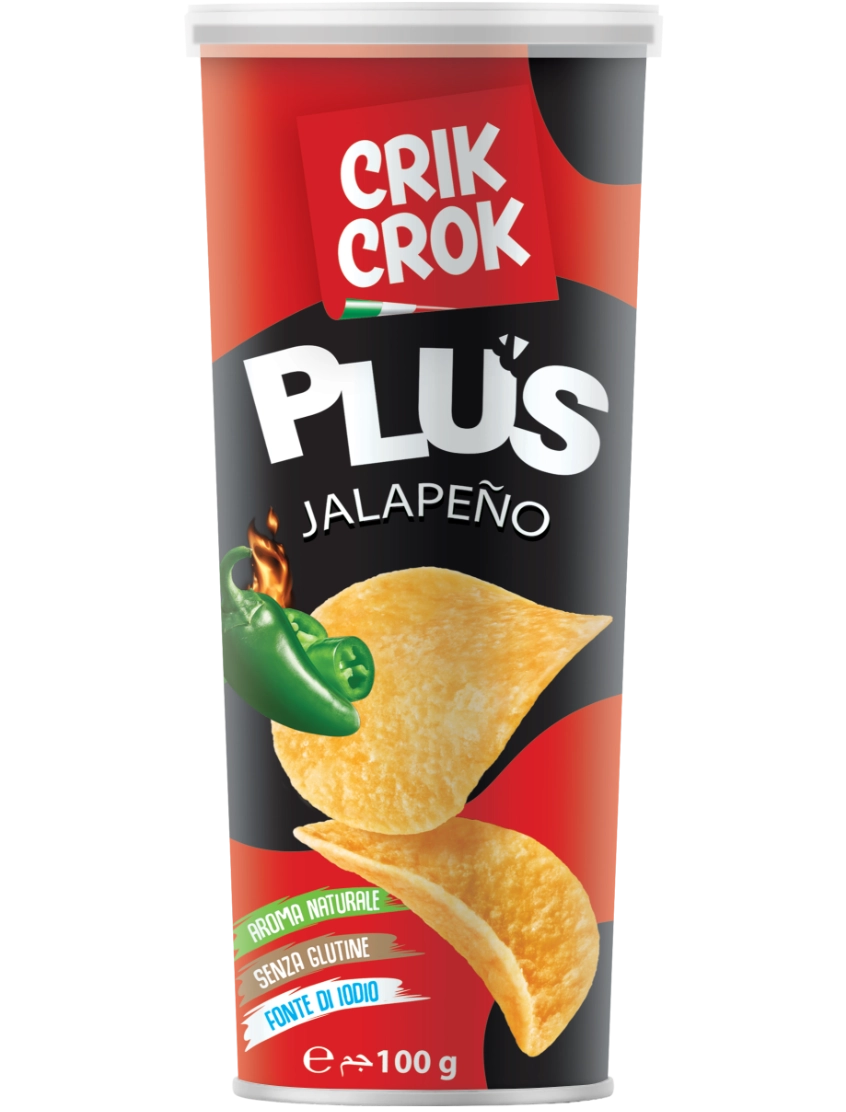 Crik Crok gluténm. burgonya chips 100 g JALAPENO
