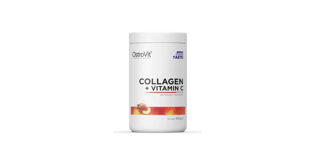 Collagen + Vitamin C őszibarack 400g – Gymbeam