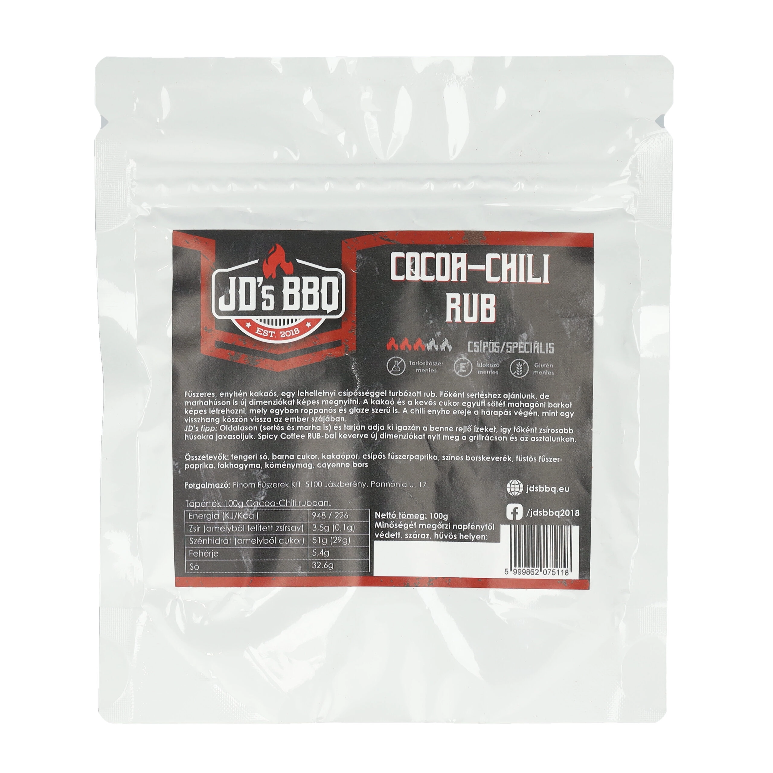 BBQ Rub Cocoa-Chili 100g