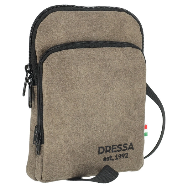 Dressa Travel vállra akasztható műbőr irat telefon és pénztárca tartó – szürke