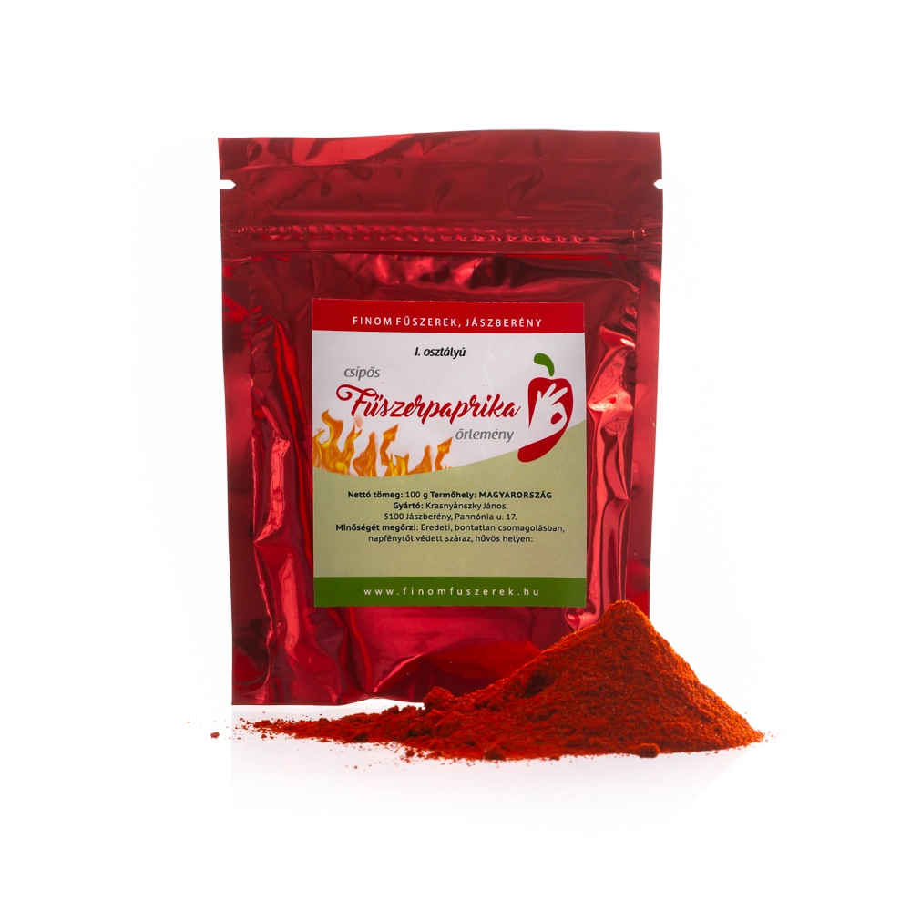 I.osztályú magyar csípős fűszerpaprika őrölt 100g