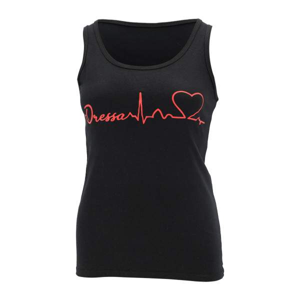 Dressa Cuore EKG szívdobbanás mintás pamut női trikó – fekete | KÜLÖN CSOMAG |
