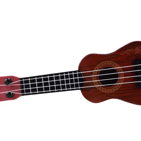 mini gitár sötétbarna színben