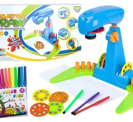 képmegjelenítő projektor 12 darab színes filvóccel, 4 mintakészlettel és festőfüzettel