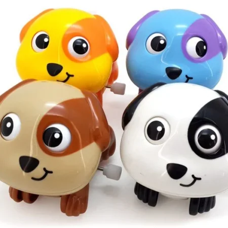 kék színű felhúzhatós kutyus