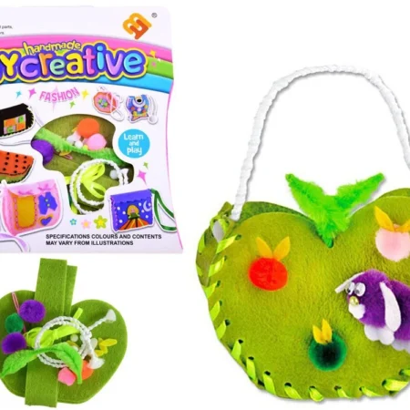 zöld alma formájú telefontok/kistáska kézműves készlet gyermekeknek