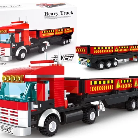 323 darabos építőkocka készlet pótkocsis kamion