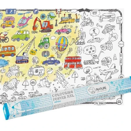 "járművek" papírszínező xxl plakát