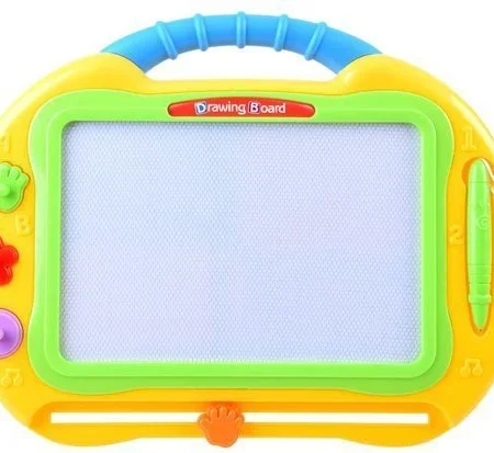 citromsárga rajztábla kiegészítőkkel