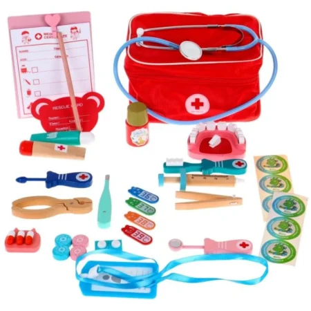 fa fogorvos készlet 32 elemmel elsősegély táskában