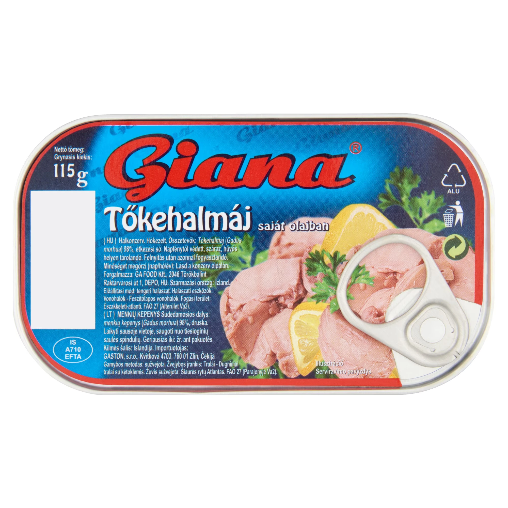 GIANA TŐKEHALMÁJ SAJ.OLAJ.115G/ 110G