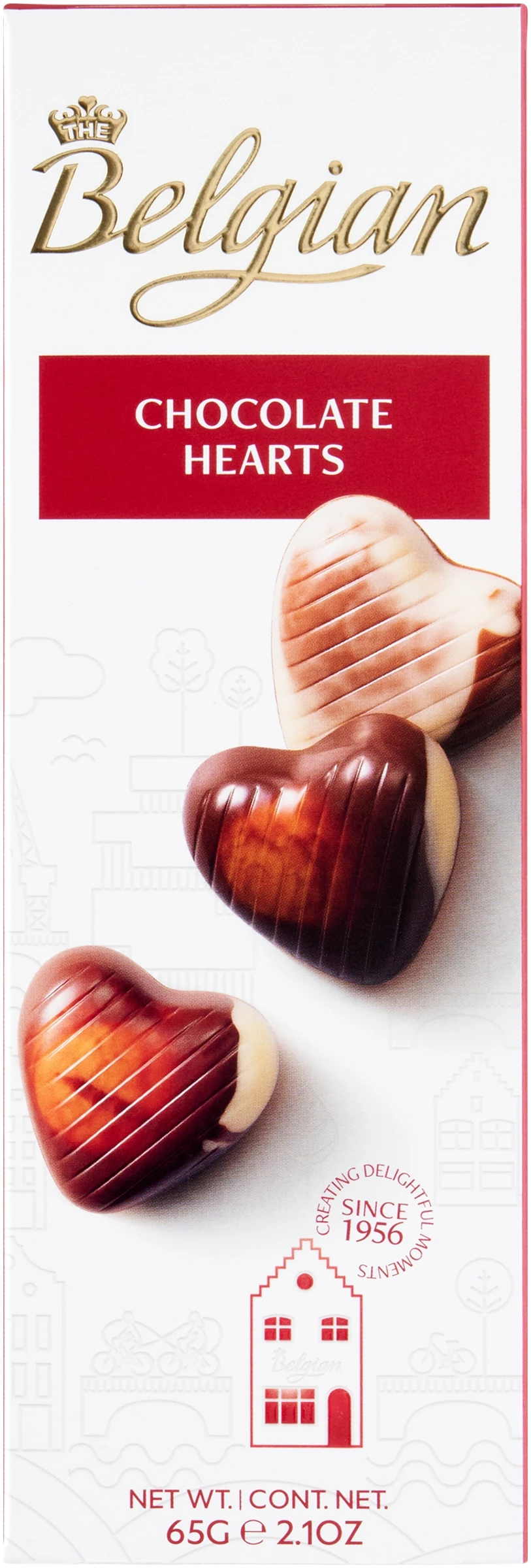 BELGIAN HEARTS HAZELNUT SZÍVDESSZERT 65G