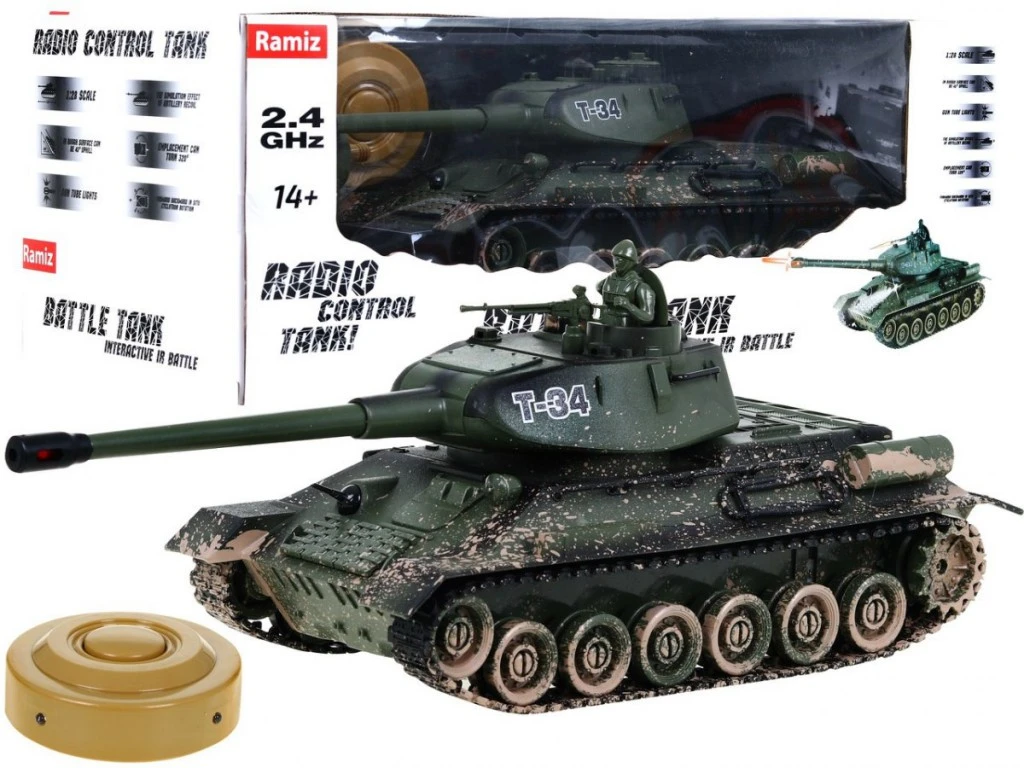 T-34-es álcás távírányítós Tank 1:28