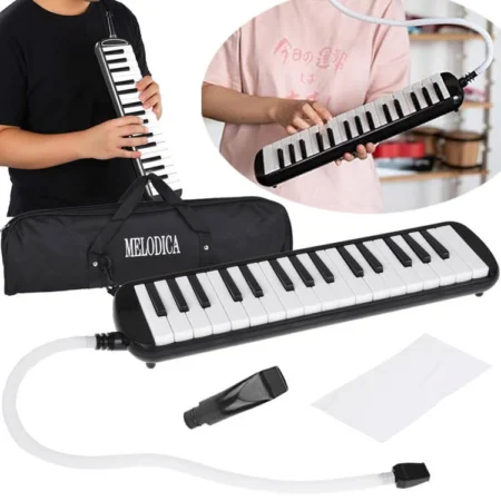melody keyboard szájharmonika két fúvókával és tokkal