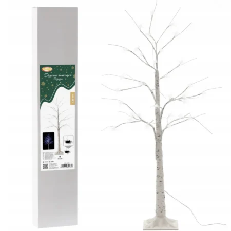 dekorációs világító fa, 48 led , meleg fehér 120 cm