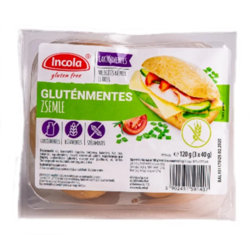 INCOLA GLUTÉNMENTES REGGELIZŐ ZSEMLE (3X40G)