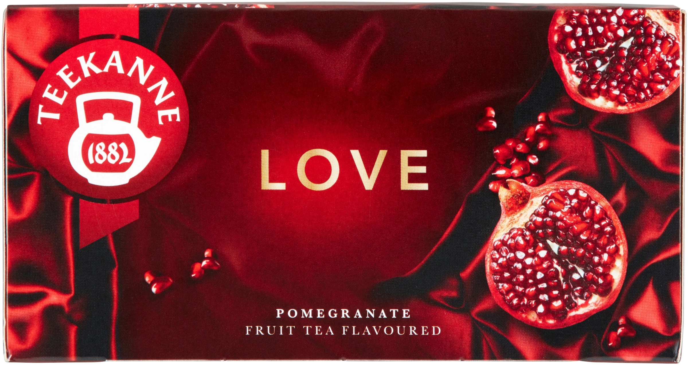 Teekanne Love gyümölcstea keverék gránátalma és őszibarack ízzel 20 filter 45 g