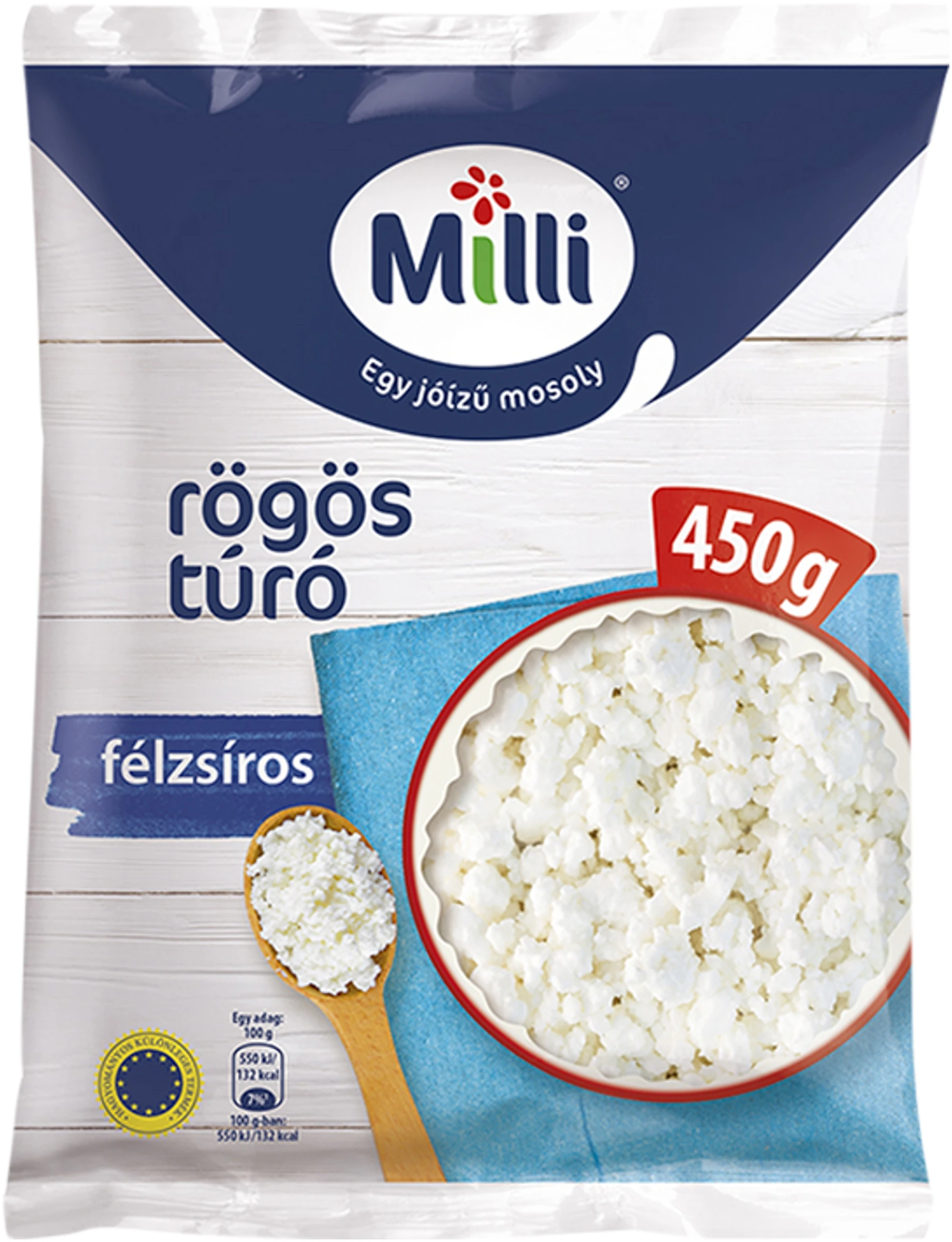 MILLI TEHÉNTÚRÓ FÉLZSÍROS 450G