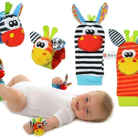 zokni és karperec csörgőkészlet (4 darabos) nagy fülekkel