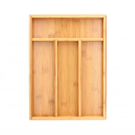 4 szekciós fa evőeszköz tartó 34x25x4,5 cm