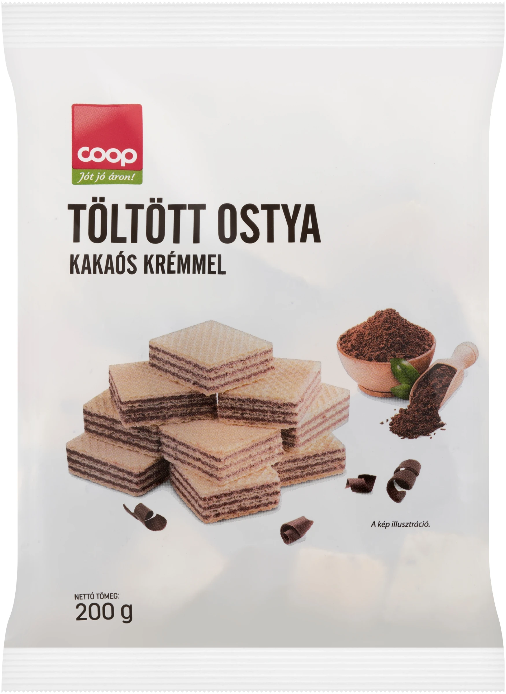 COOP KAKAÓS KRÉMMEL TÖLTÖTT OSTYA 200G