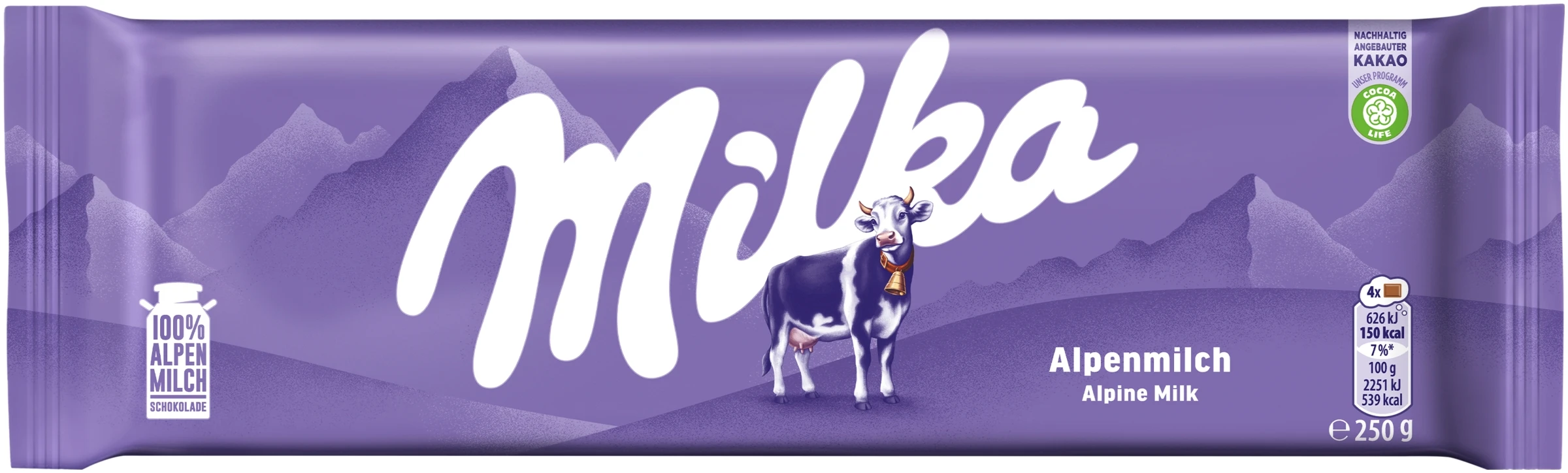 MILKA ALPESI TEJCSOKOLÁDÉ TÁBLA 250G
