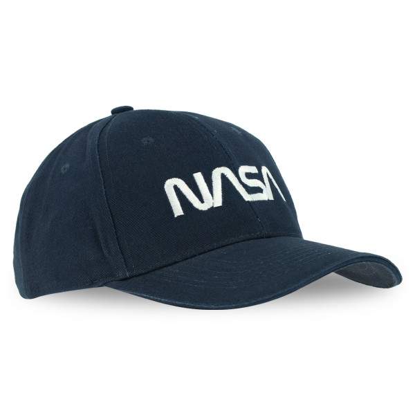 Nasa Worm White hímzett baseball sapka – sötétkék | KÜLÖN CSOMAG |